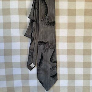 Vintage Balancine Disney Mickey Mouse Necktie 1960s-70s Grey Horse Equestrian